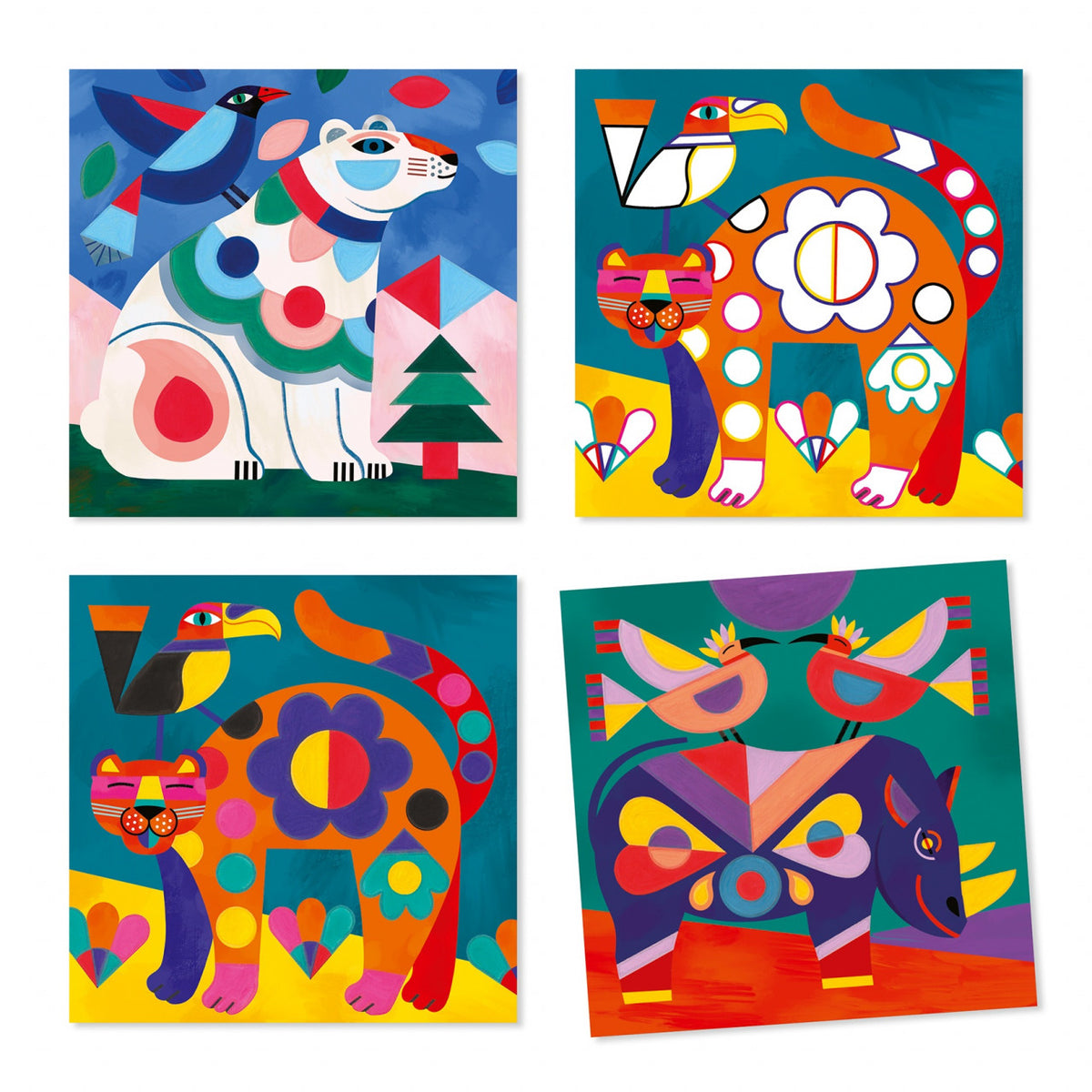 Atelier creativ pictura Animale, Djeco - Imagine 2 [ps:8b98e54d-2392-4929-8017-202898a55605]