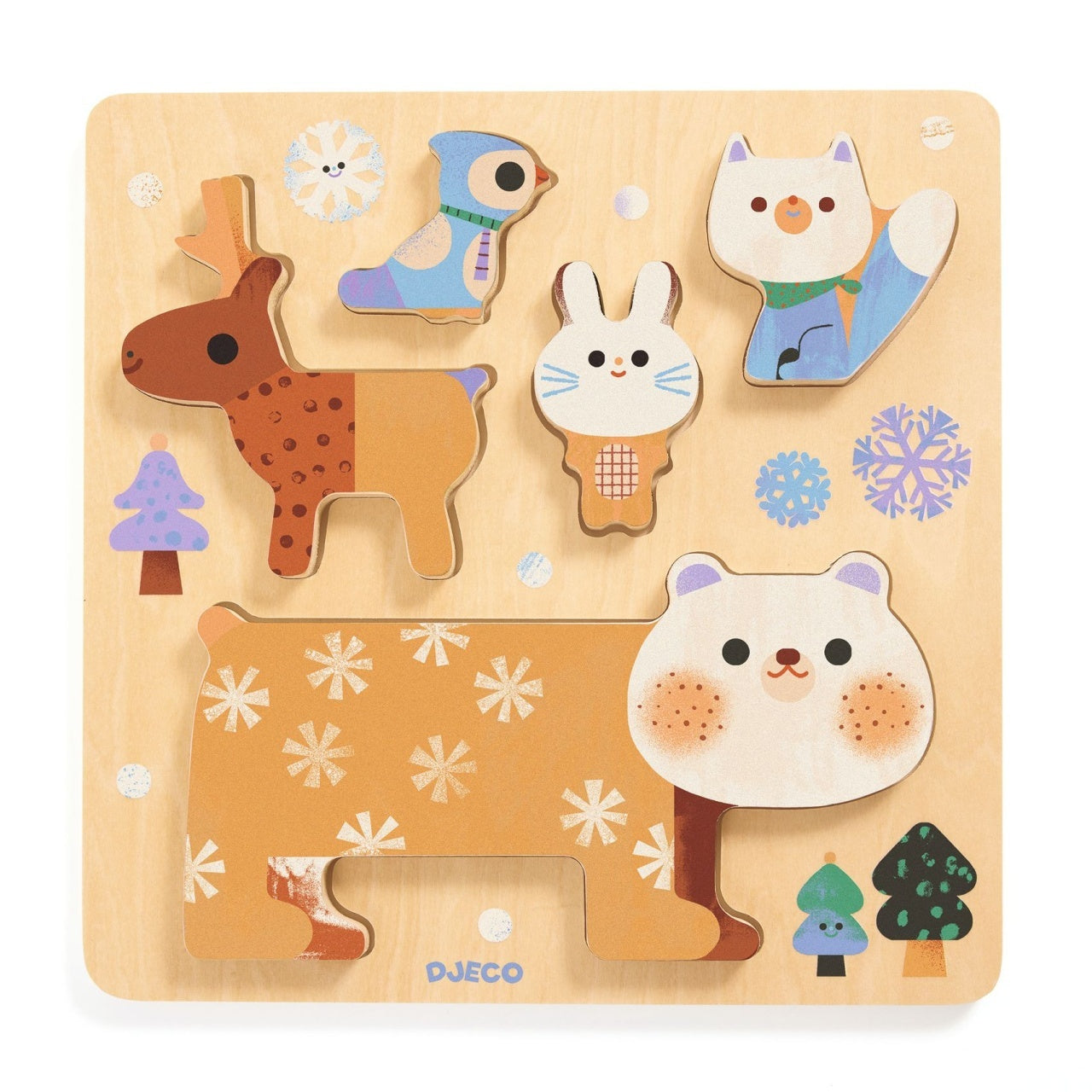 Puzzle lemn animale simpatice, Djeco - Imagine 3 [ps:b7544fe8-2bef-4846-b45f-a3ca5ba441c1]