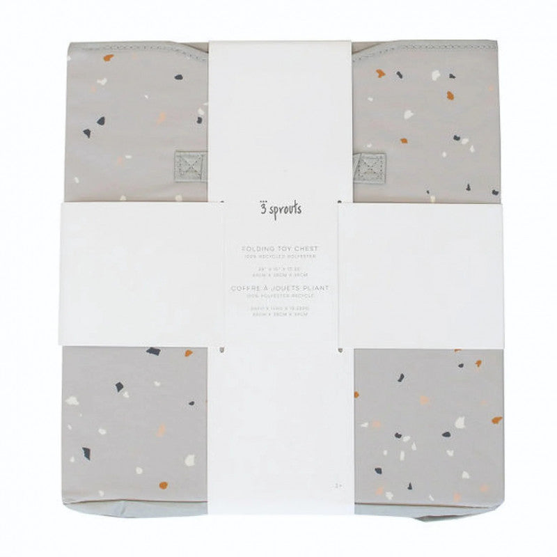Cufar pliabil pentru camera copiilor, material reciclat Terrazo grey, 3 Sprouts [ps:cf0ba552-7fce-4bac-a922-8097f39c7e4a]