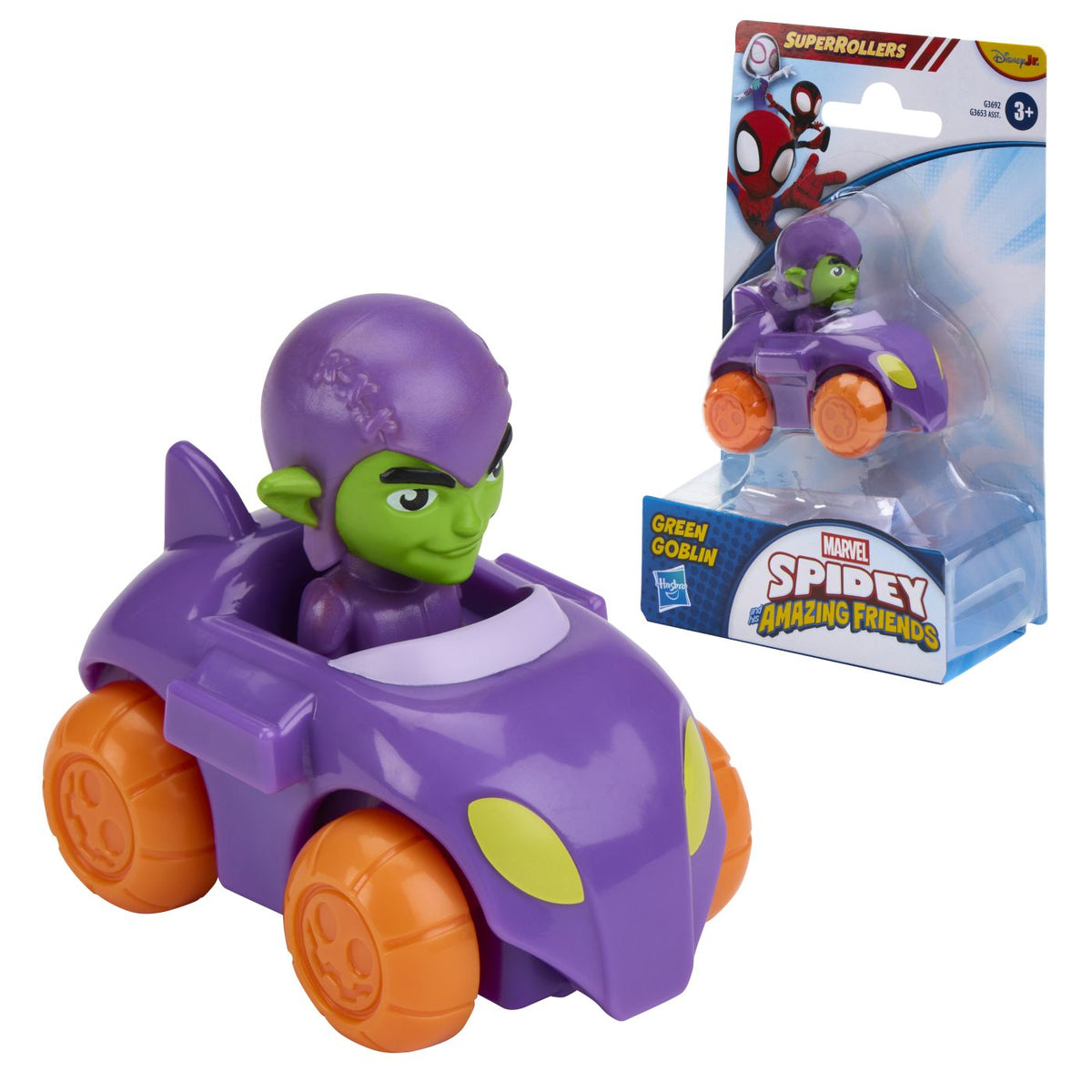 Marvel Super Rollers Green Goblin cu Vehicul Hasbro 5.5cm - Default Title (4) [ps:ffa28838-f870-4566-a51b-1ffb0867dad9]