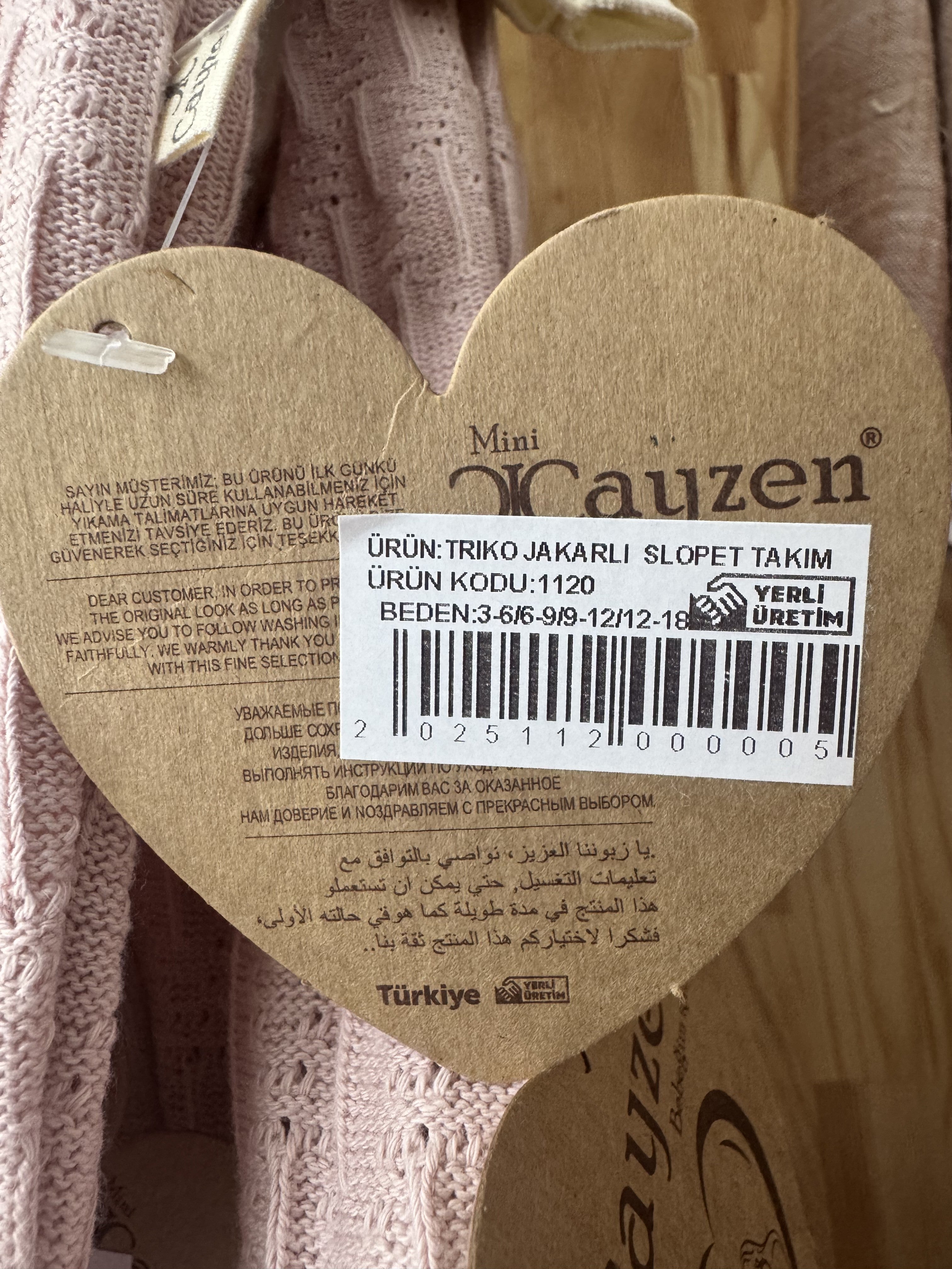 Set Mini Cayzen tricot jacquard roz pudrat cu bluză crem - 6-12 Luni (4) [ps:732c984d-0c37-4ca6-b490-443b4f554ec3]