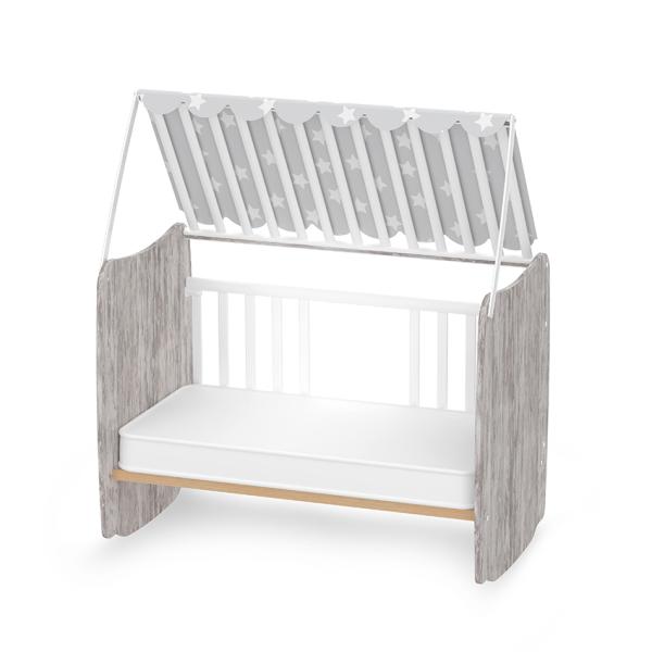 Patut Bebe LORELLI Stars - Leganare, Casuta - White Artwood (4) [ps:5c3ea5f7-8a53-4948-881e-9b5529790709]