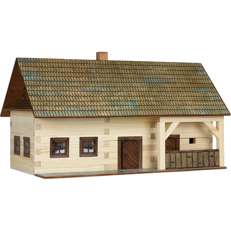 Set constructie arhitectura Casa de la tara, 174 piese din lemn, Walachia [ps:4a3771fc-6db5-47c1-a40a-3e0f2f66a247]