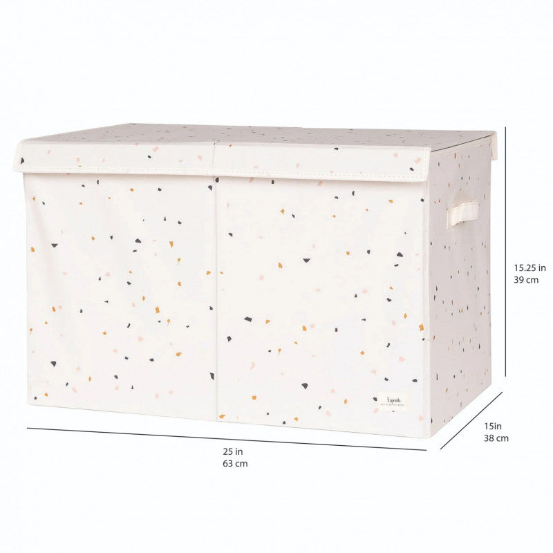 Cufar pliabil pentru camera copiilor, material reciclat Terrazzo Cream, 3 Sprouts [ps:5d6f8401-051f-40e2-914b-abb6cee46e3b]