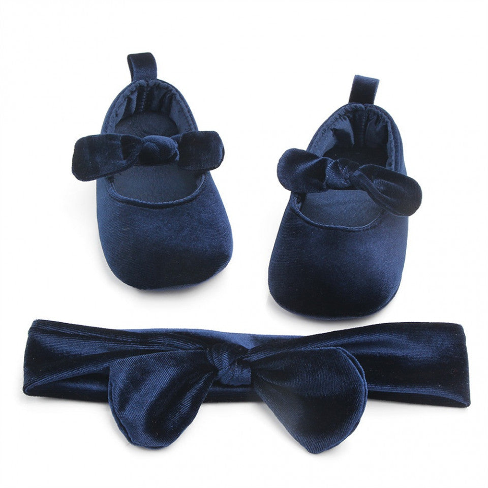 Balerini bebelus de catifea Drool (Culoare: Albastru, - Albastru