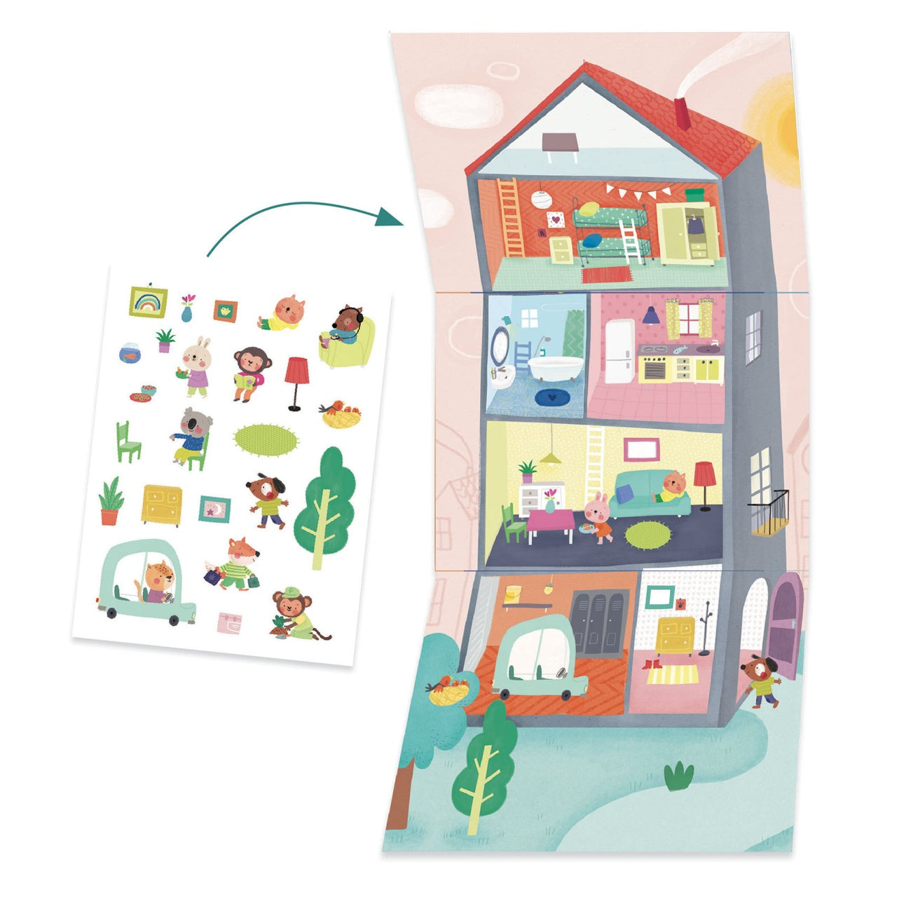 Joc creativ Casa animalelor, Djeco - Imagine 3 [ps:6728a01f-9bc3-447a-ae1f-9f6cc273a3a6]