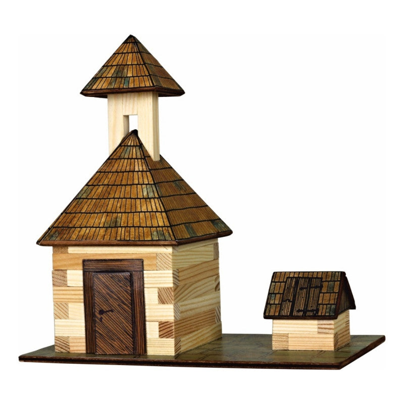 Set constructie arhitectura Clopotnita, 68 piese din lemn, Walachia [ps:760becc4-947d-47a7-b47e-20884b8f7a4b]