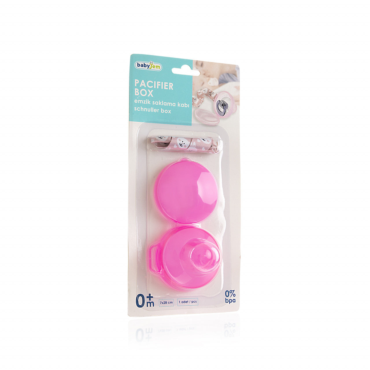 Cutiuta pentru suzeta cu lantisor BabyJem (Culoare: Roz) - Roz [ps:95378c3d-e2a0-4bc3-9e19-7568afc19347]