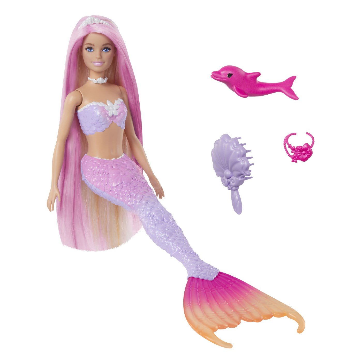 BARBIE COLOR CHANGE PAPUSA SIRENA CU PAR ROZ Mattel - Imagine 2 [ps:2ea35a2f-b578-4138-9653-a50a5c94332a]