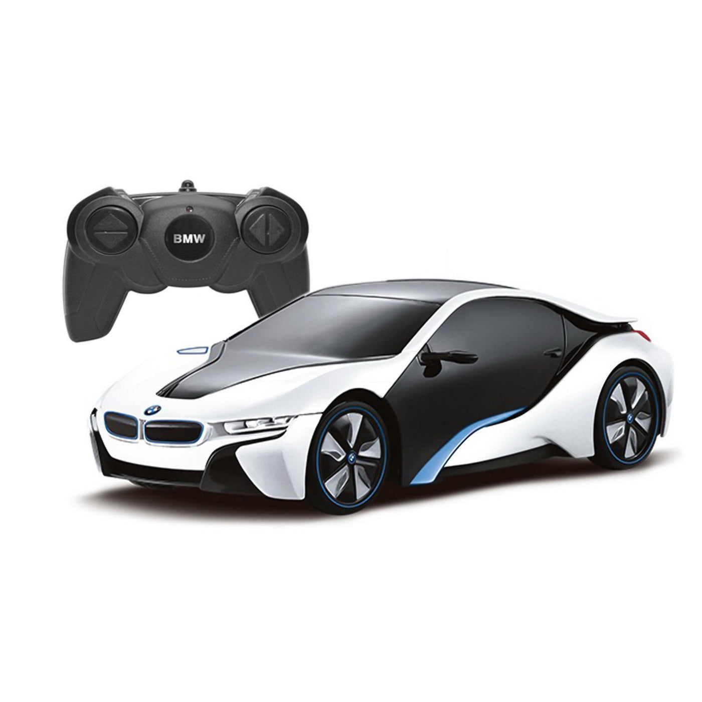 MASINA CU TELECOMANDA BMW I8 ARGINTIE SCARA 1 LA 24 Rastar - Alb