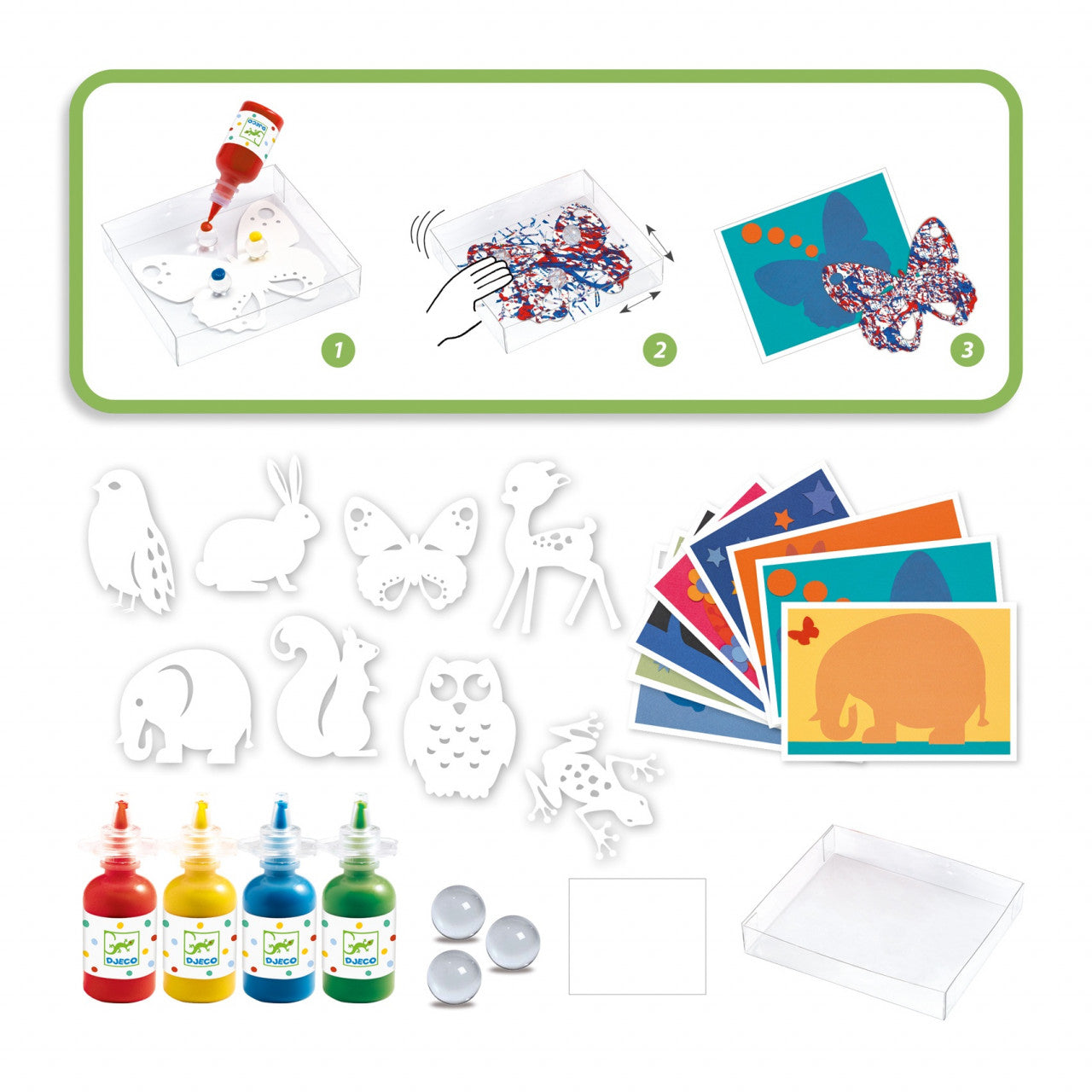 Joc creativ pictura cu bile din sticla Animale, Djeco [ps:1d90f07b-5fed-44b4-856d-d1d11c104e94]