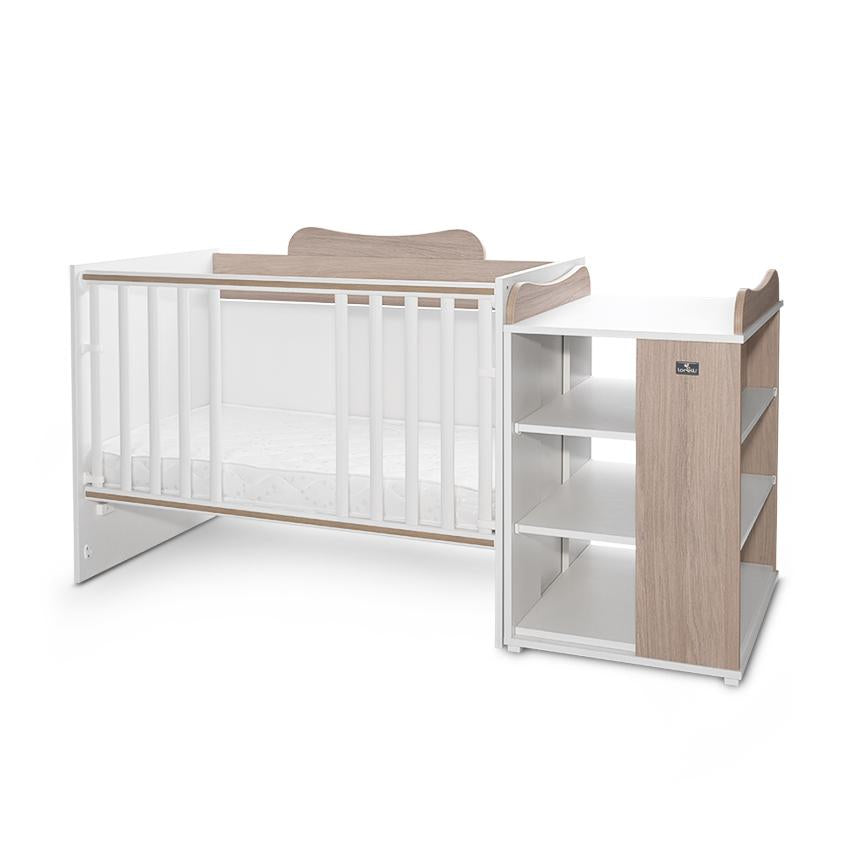 Pătuț Modular Multifuncțional Lorelli Multi, White Orchid - White & Amber (4) [ps:fc6f6d35-dd0c-4047-ac07-a33343fc432f]