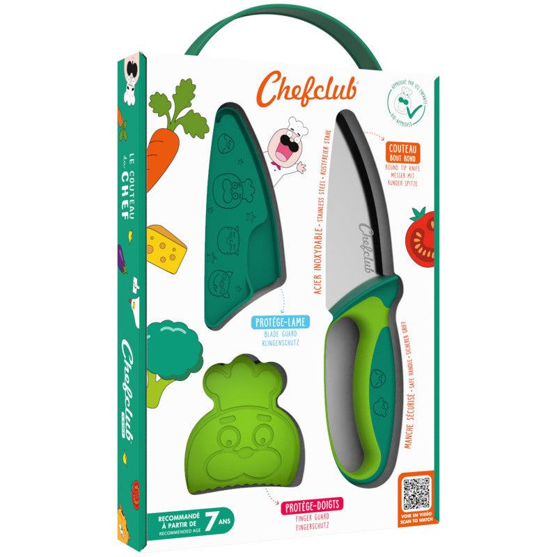 Kit cutit de Bucatar pentru Copii, Verde, Chefclub Kids [ps:a579057a-2d9d-4d9e-a3ef-77ba9bd1044f]
