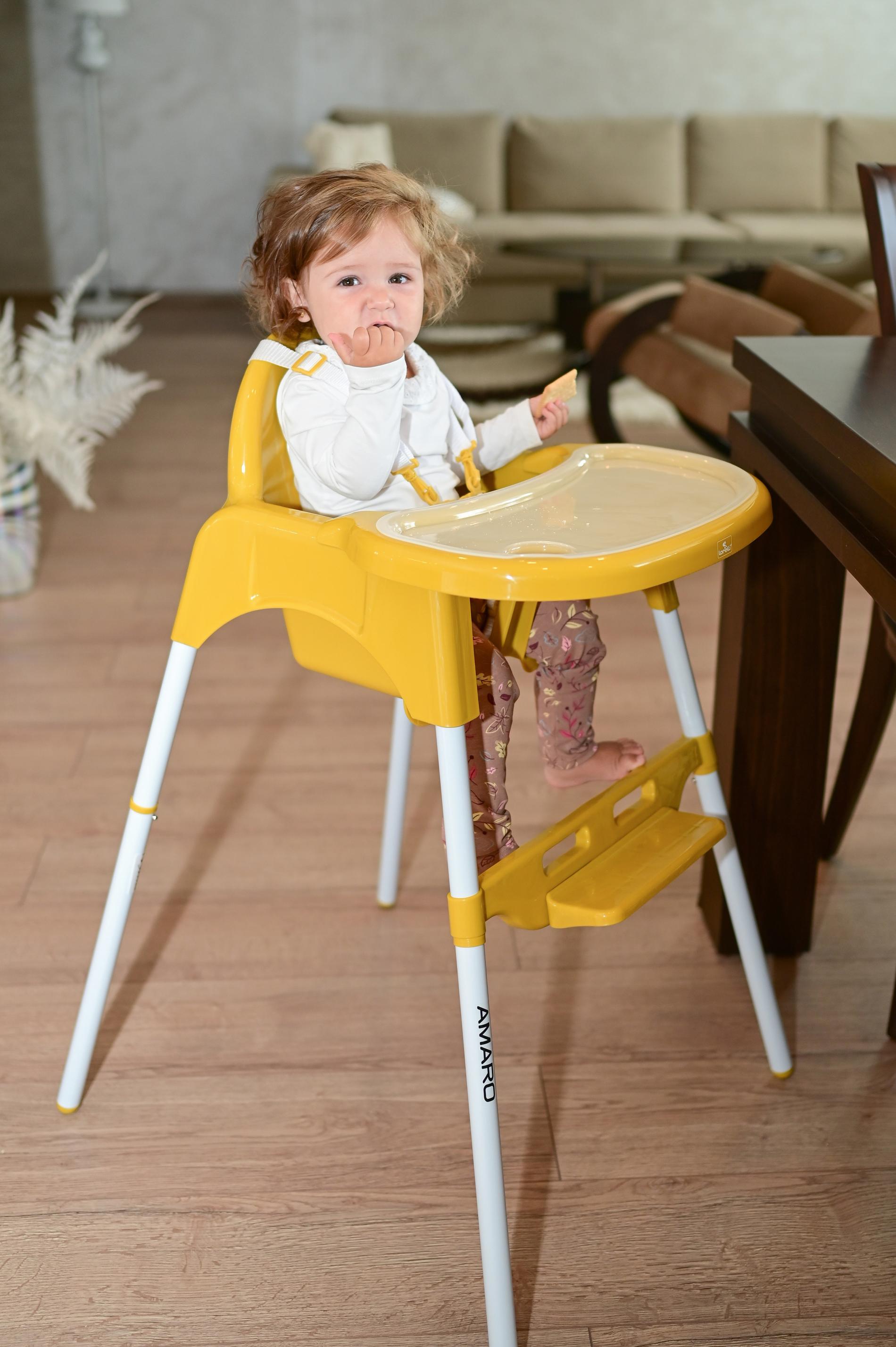 Scaun de Masa Amaro, Lemon - Lorelli | Scaun Înalt Bebe - gri deschis (4) [ps:fc75dbe6-9643-4c69-ac85-25dfe9e870b1]