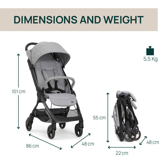 Carucior copii sport Chicco We 2, Pebble (Gri), 0luni+ - Pebble (Gri) (4) [ps:05f61f89-e580-4153-9fb3-fd65c583de12]