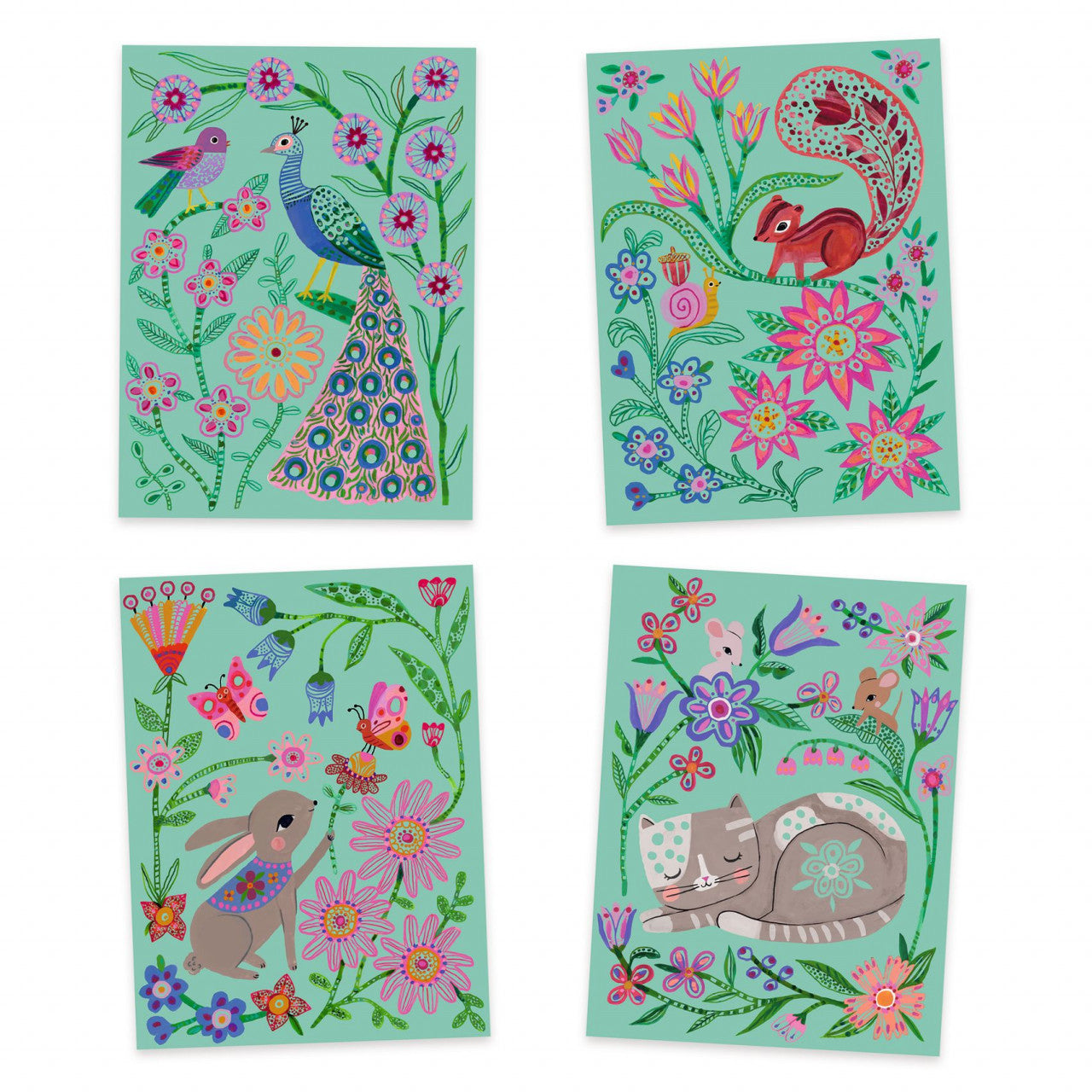Joc creativ de razuit Intalniri in gradina, Djeco - Imagine 5 [ps:340aceed-528d-4263-acb5-52efa27ed95a]
