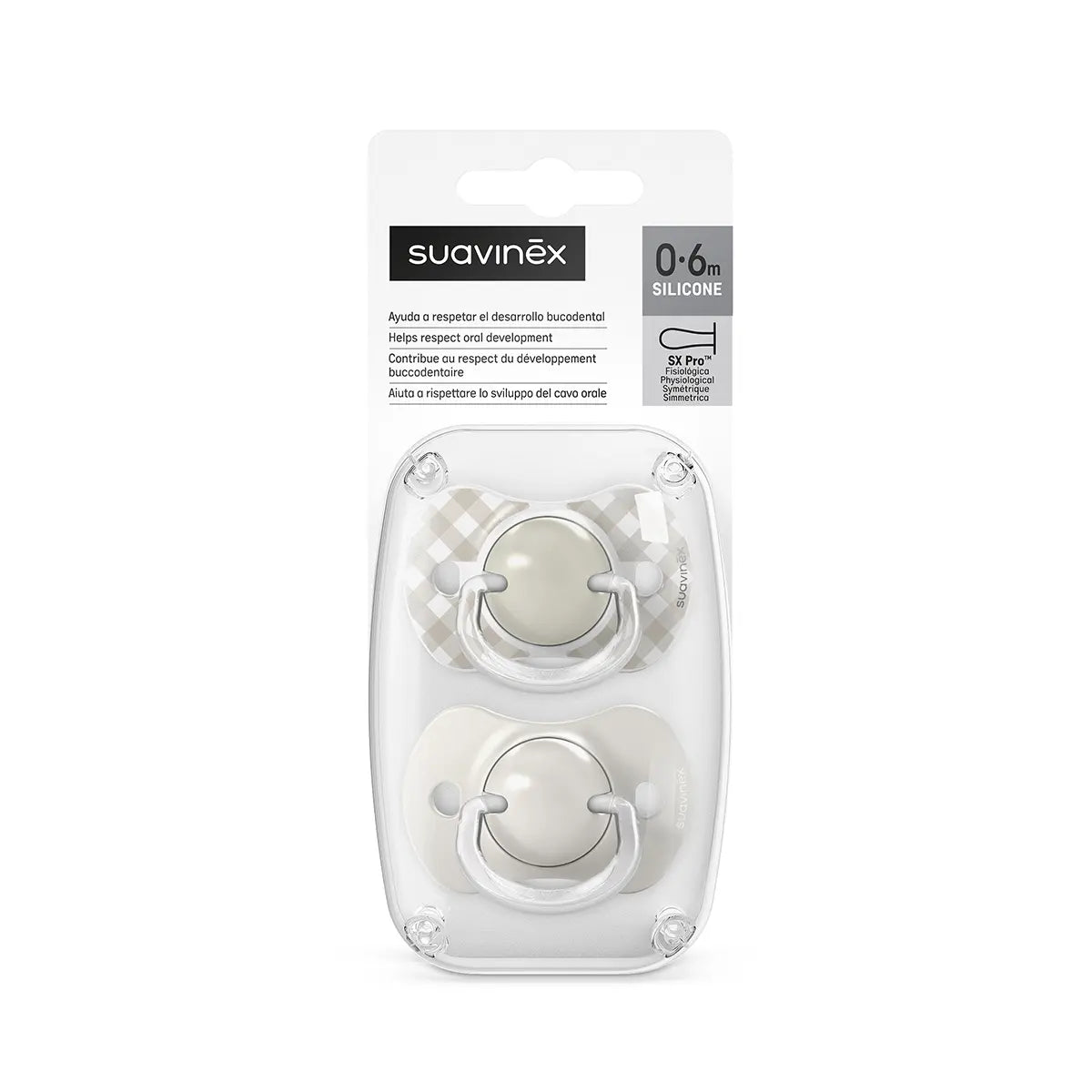 Suzeta Suavinex SX Pro 0-6 Luni, Bej - Set 2 buc | Wild & - Bej (4) [ps:5a7ea05d-39b2-410a-89f6-3af70658326c]