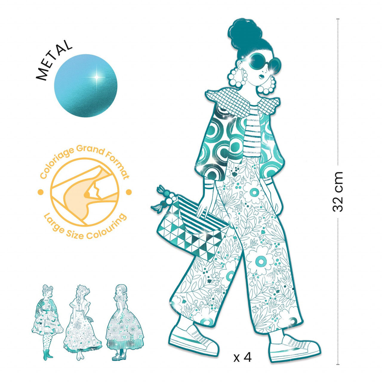 Parada modei de colorat, Rebeca si prietenele, Djeco [ps:3af4c2b1-1538-4339-884b-3ae2d5c63bee]