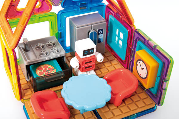 Set de construit Magformers- Bucatarie, 33 piese Clicstoys - Imagine 4 [ps:71c2a124-6e17-4b05-8def-fac179210d43]