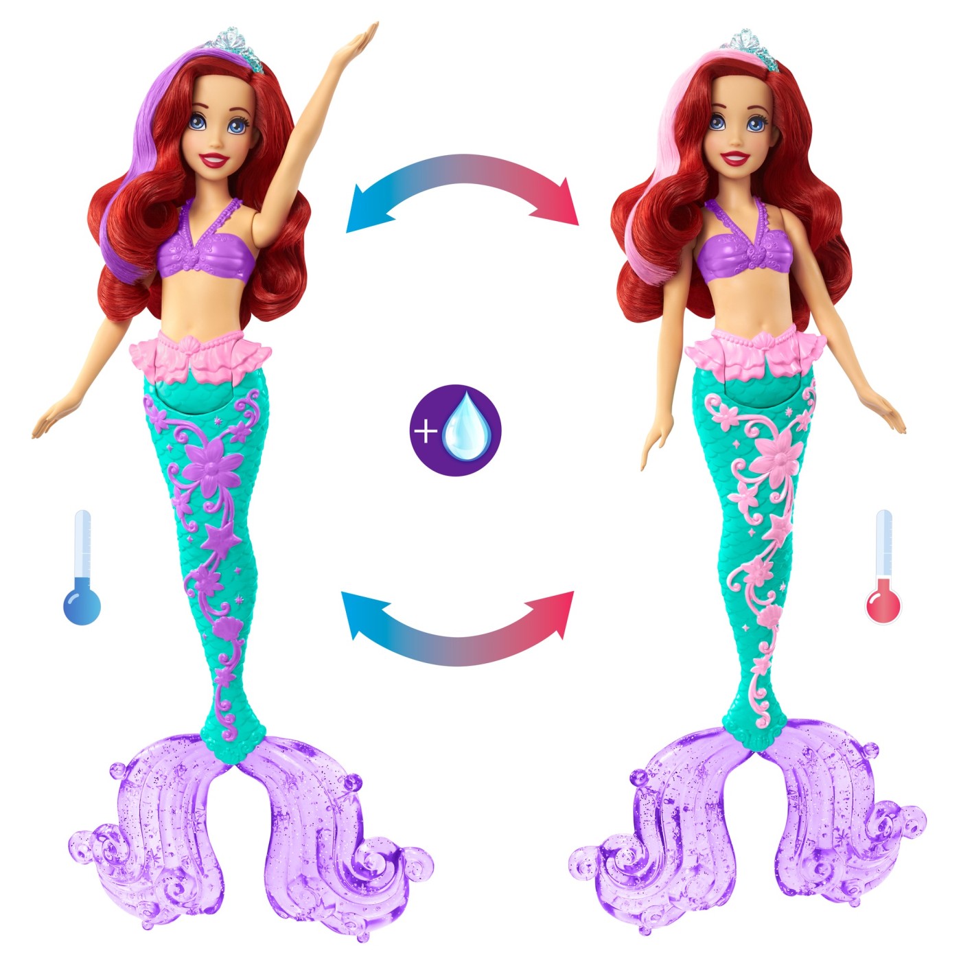 DISNEY PRINCESS PAPUSA ARIEL CU CULORI SCHIMBATOARE [ps:70a3a485-1c6d-474e-a35d-87de8497848d]