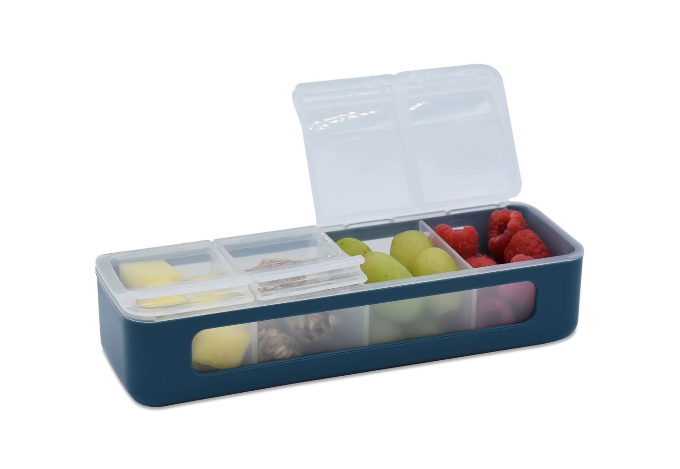 CUTIE SNACK 4 COMPARTIMENTE, MELII LUXE, BLUE [ps:2ed2094a-1076-4ac5-a3dd-f61dd0bf757f]