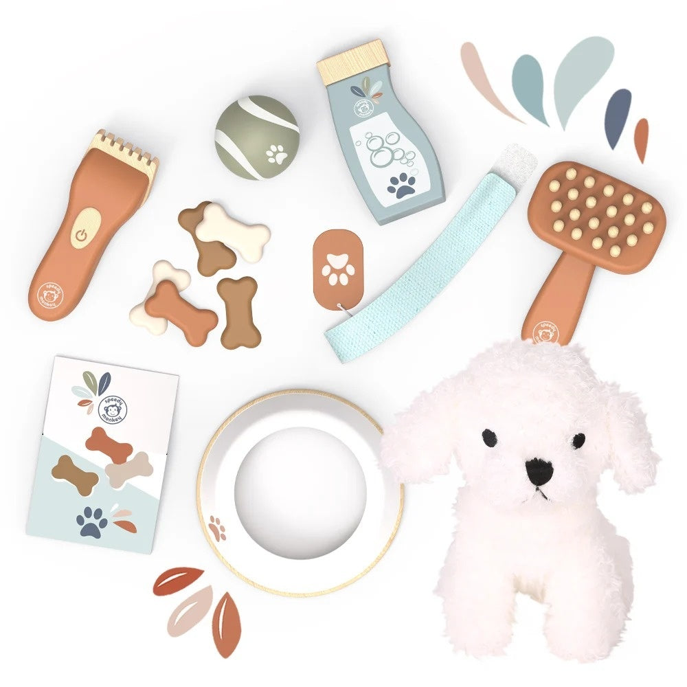 Set pentru copii cu valiza si catel de plus, Speedy Monkey - Imagine 2 [ps:c9af5fbd-3086-41df-9050-9120f7dee734]