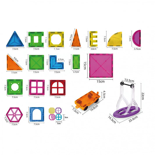 Set 120 Piese Magnetice de Construcție Flippy, 3 Ani - 60 - Tiles (4) [ps:d850262f-b1aa-4f3d-9ab5-c9ca2f292263]