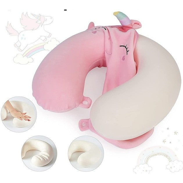 Perna de Călătorie U Flippy, Spumă cu Memorie, Unicorn, Roz - Model Unicorn (4) [ps:fc192d70-8894-414f-9c6d-631ff02c6b76]