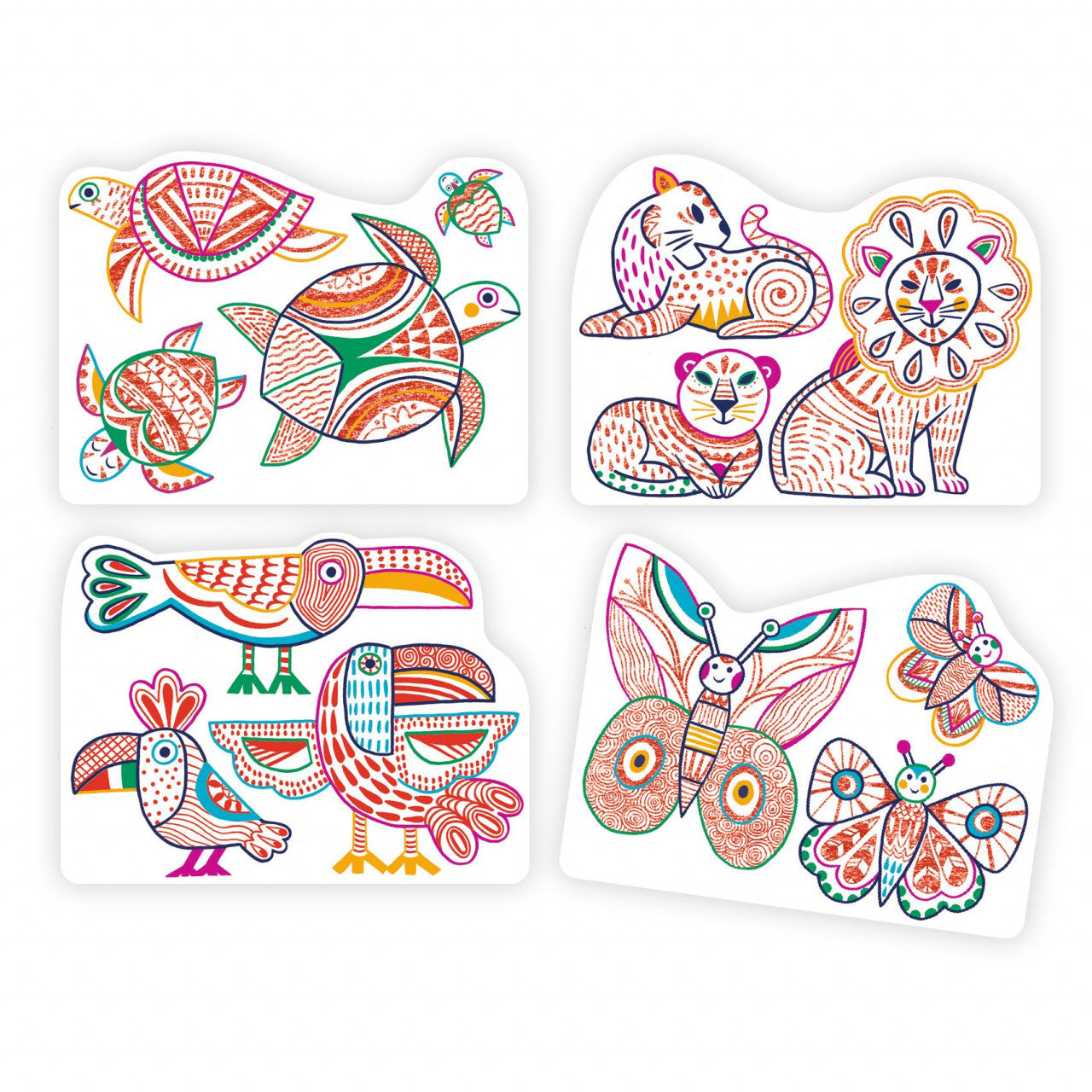 Joc de desenat Familii de animale, Djeco - Imagine 4 [ps:b199cc42-632f-4f7f-ad81-8e34ee897bdb]