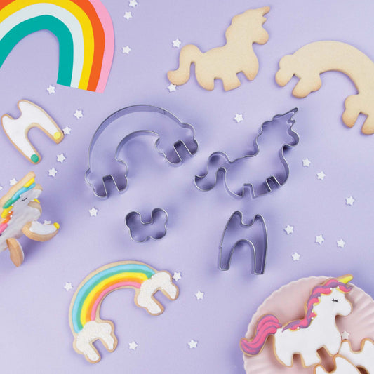 Set de forme de biscuiti Unicorn si Curcubeu 3D, Chefclub kids [ps:b9f0fb98-2af7-493f-8c27-74e2d55c0d9f]
