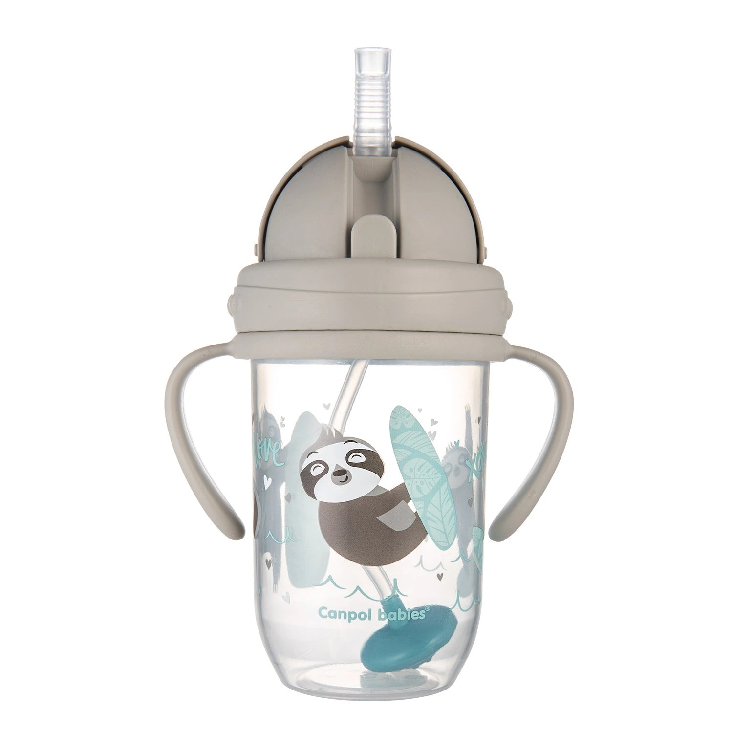 Canpol Babies Cana Anti-Varsare Cu Pai 270ml Exotic 56/606_Grey [ps:8250418d-902f-4c14-90a8-9a5247c16f79]