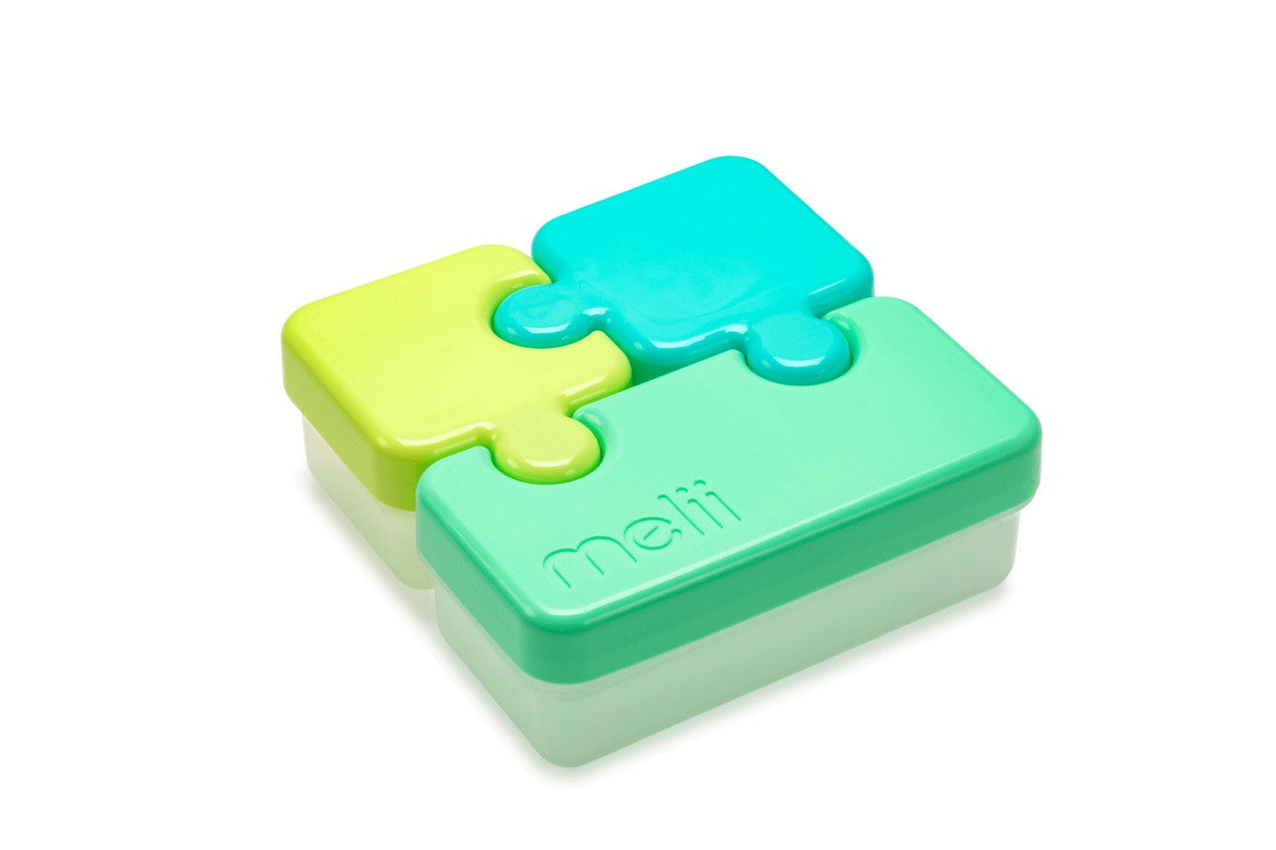RECIPIENT HRANA BEBE MODEL PUZZLE, MELII, ALBASTRU&VERDE [ps:c8915d86-1233-4bd1-a74f-65db800317bc]