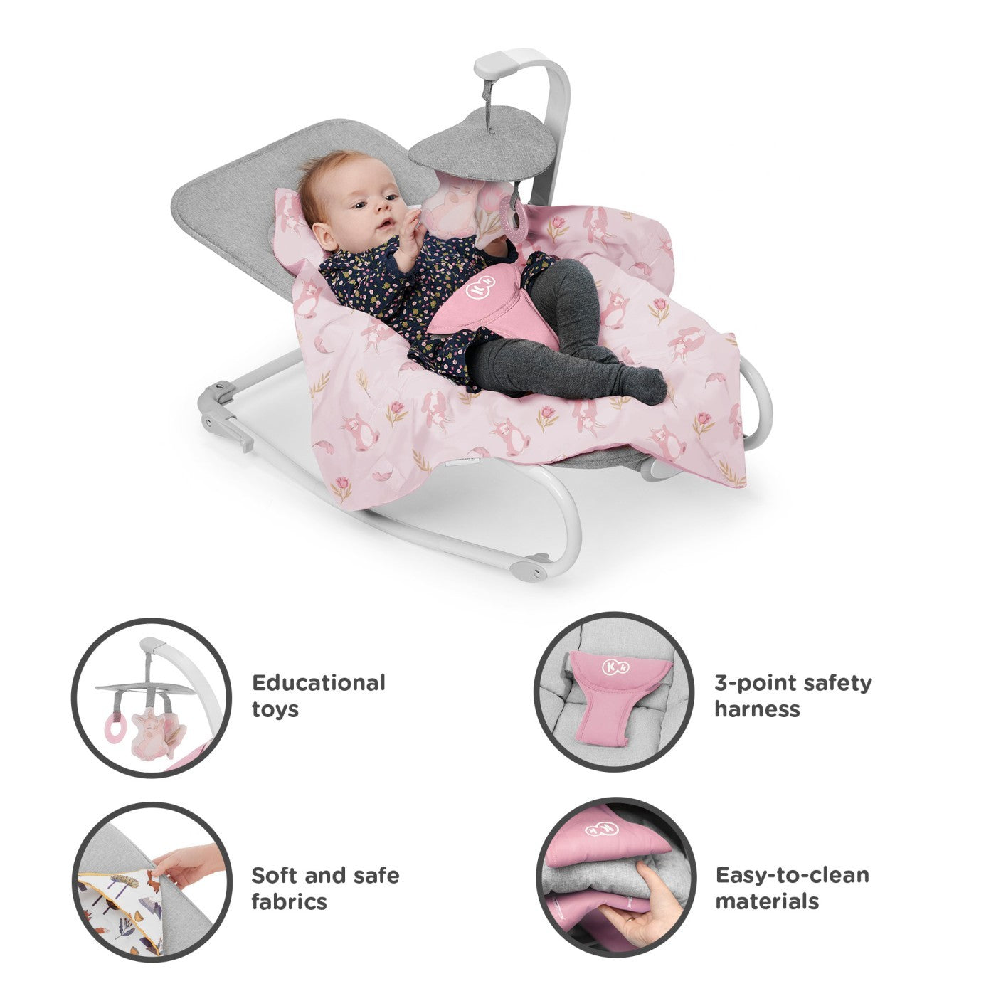 SEZLONG 3 IN 1, KINDERKRAFT FELIO 2, FOREST YELLOW - Roz