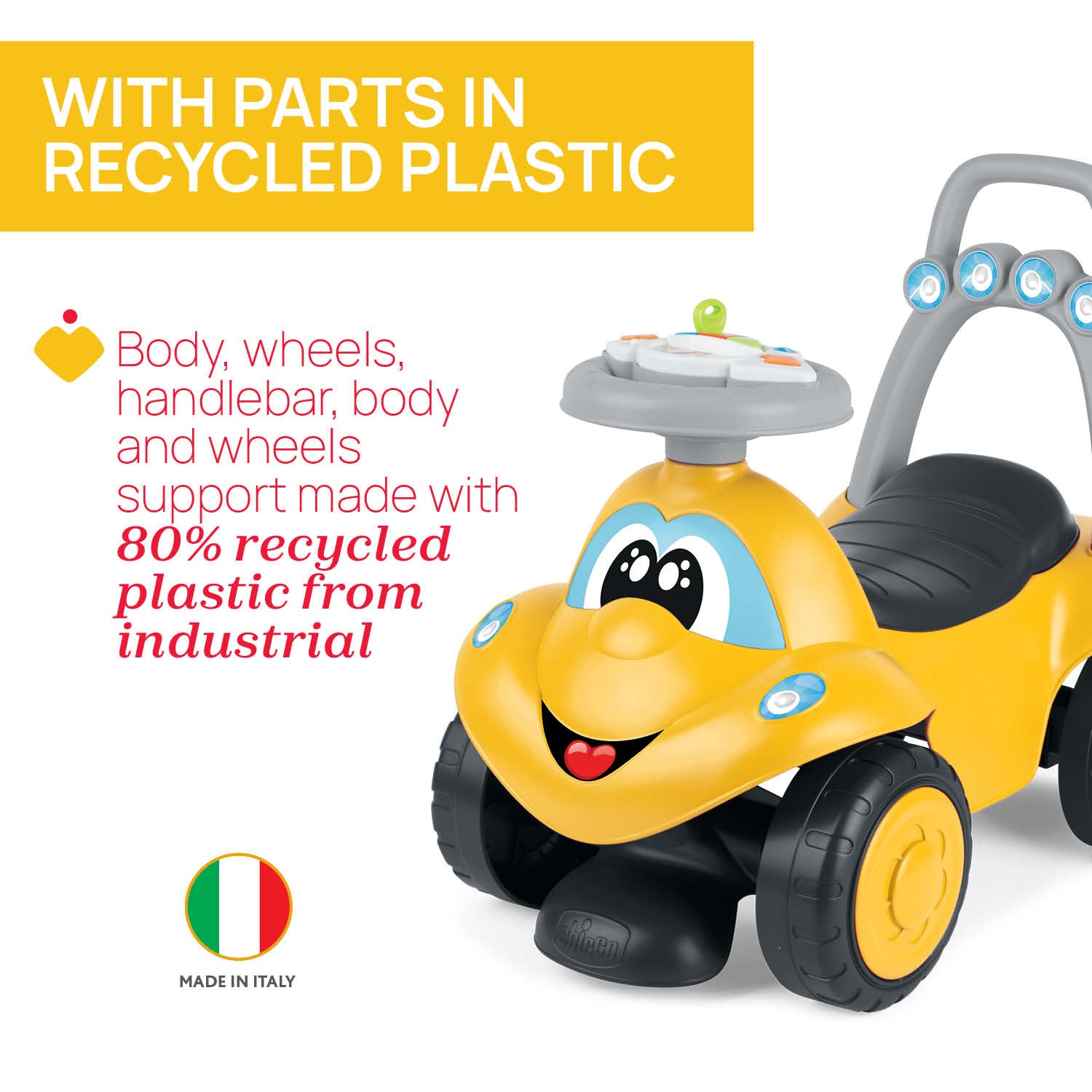 Masinuta copii Chicco Billy Walk and Ride 2 in 1, - Galben (4) [ps:40e1ba30-28db-4ae3-baed-210f974741e9]