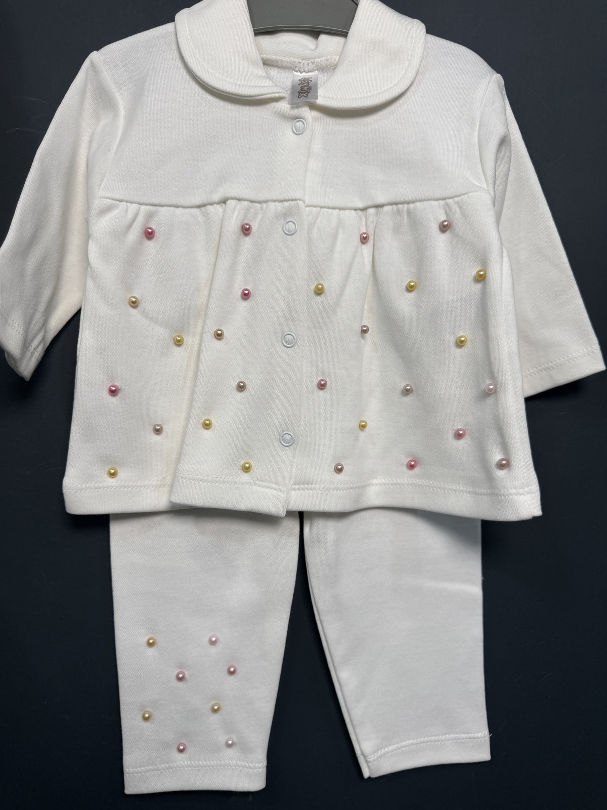 Set Cămașă și Pantaloni Bebe cu Perle Babymix 3-6 Luni - 3-6 Luni (4) [ps:502a0a1f-0aae-4698-a9cd-d7efcaa1b89a]