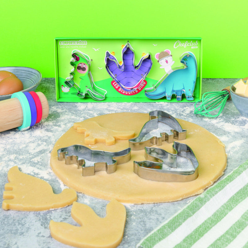 Set de forme de biscuiti Dinozauri 3D, Chefclub kids [ps:bc401c96-93da-4945-9d04-31a322cfa426]