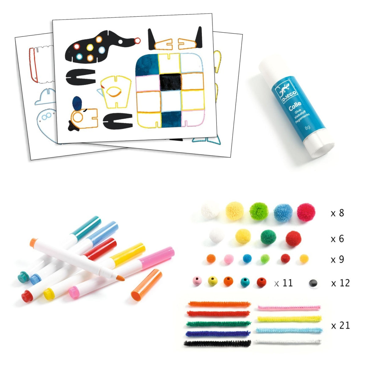 Set Creativ 3 Prieteni și Companionii lor, Djeco - Default Title (4) [ps:62dde1a8-74a1-44fe-bca0-b70d23f6f70d]