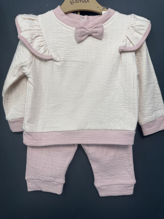 Set Bebe Bluză cu Volane și Pantaloni Roz Joyola 12-18L | - 9-12 Luni (4) [ps:37ef3ff7-d945-44b0-a031-e357f104eb88]