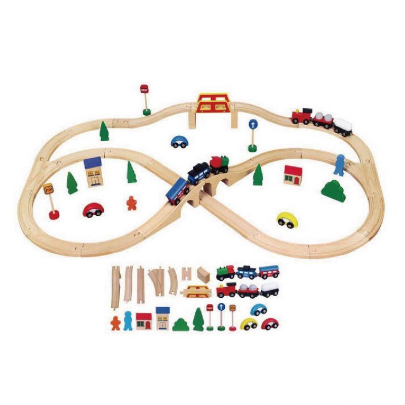 Set de trenulete din 49 de piese [ps:338aff2f-4a84-4431-8da0-fa9fe25d1f6f]