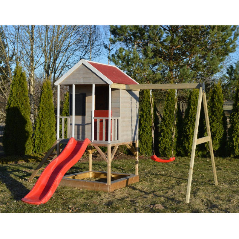 Casuta de gradina Summer Adventure House cu platforma cu loc pentru nisip, tobogan si leagan (M9) [ps:2ac03f3b-7d06-4d05-8c07-95920a9fb747]