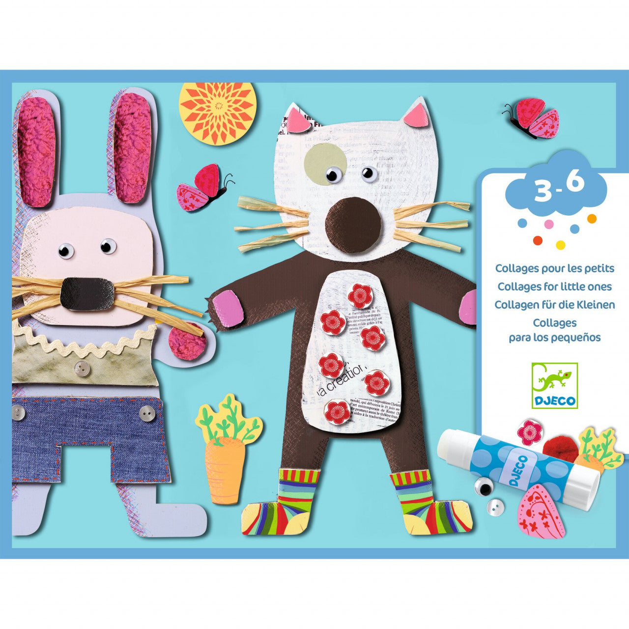 Joc creativ Colaje pentru cei mici, Djeco - Imagine 2 [ps:2adc98c9-6241-4b76-a7a6-105bad420053]