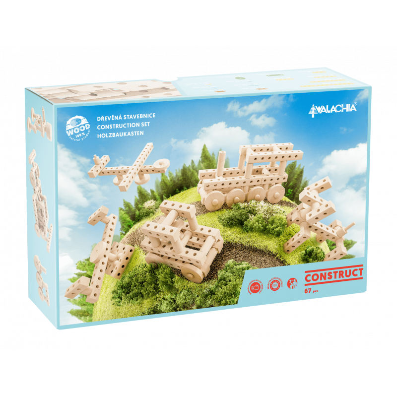 Set gama Construct format din 67 piese, pentru construit masini, animale si alte modele, Walachia [ps:3f97e004-137a-4233-874f-d0ecd3144c6e]