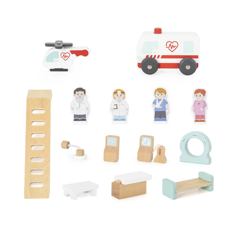 Set de Joaca Spital cu 3 Etaje, Viga [ps:68a56154-be25-421e-b8da-f85f53123125]