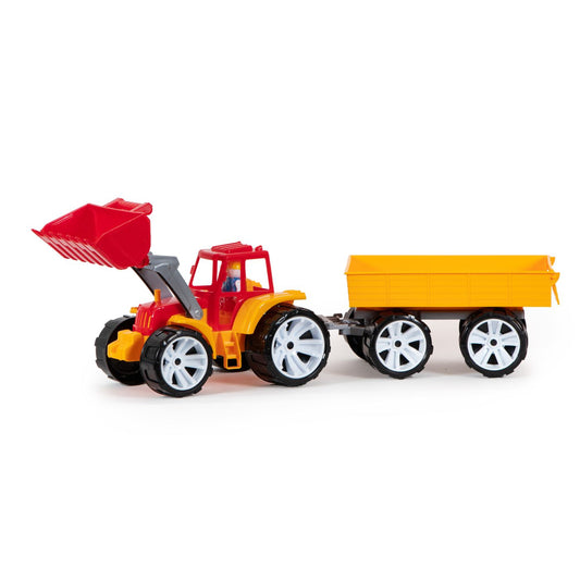 Tractor Bams 4 cu Remorcă Roșu Portocaliu - Viva Toys - Default Title (4) [ps:26e2c2ff-513c-400c-86cf-5ac9f80c5b1a]