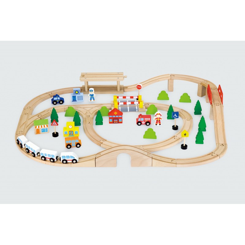 Set de trenulete din 90 de piese [ps:ee5a610c-386a-4ffa-b54c-6d73e8cc24aa]