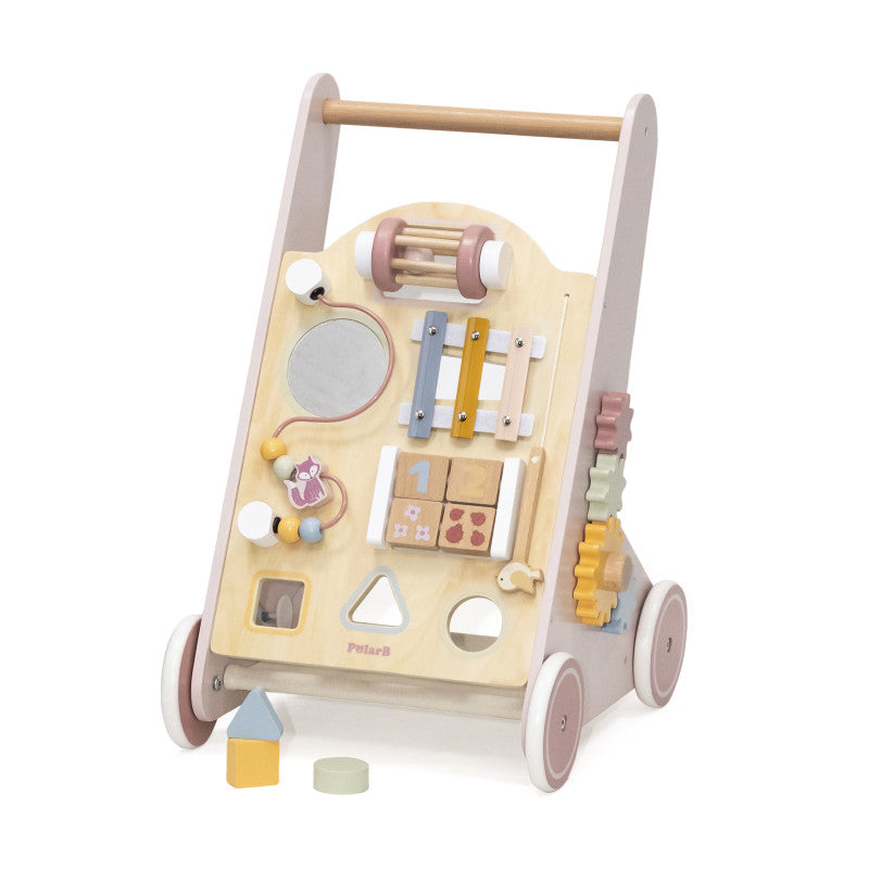 Antemergator gri cu activitati tip Montessori, PolarB, Viga - Imagine 4
