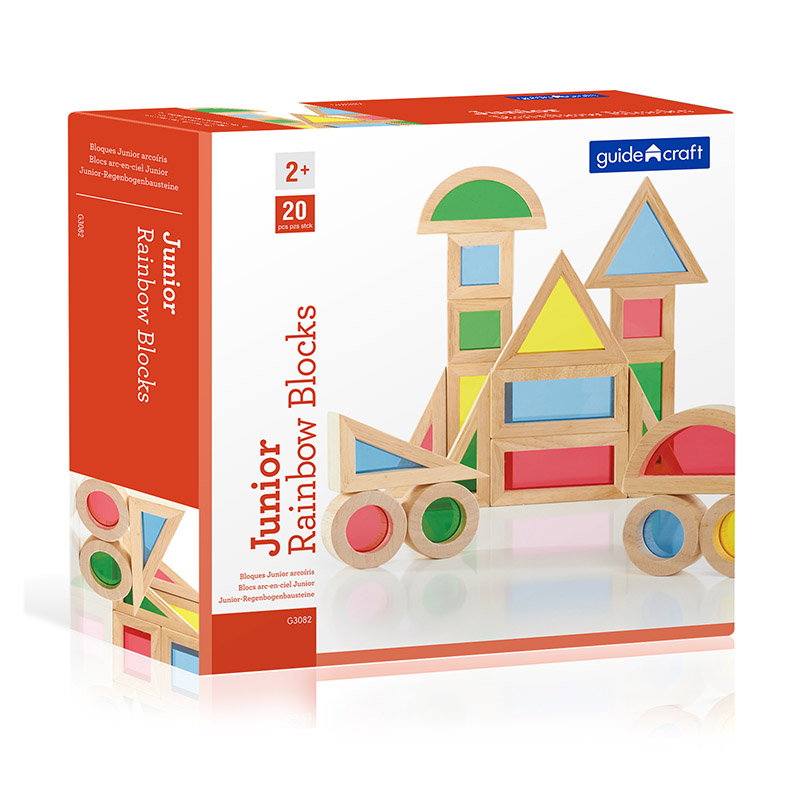 Junior Rainbow Blocks Guidecraft - Set 20 Piese Colorate - 20 (4) [ps:3c089f13-2ebc-4f7e-858f-e547673808a1]
