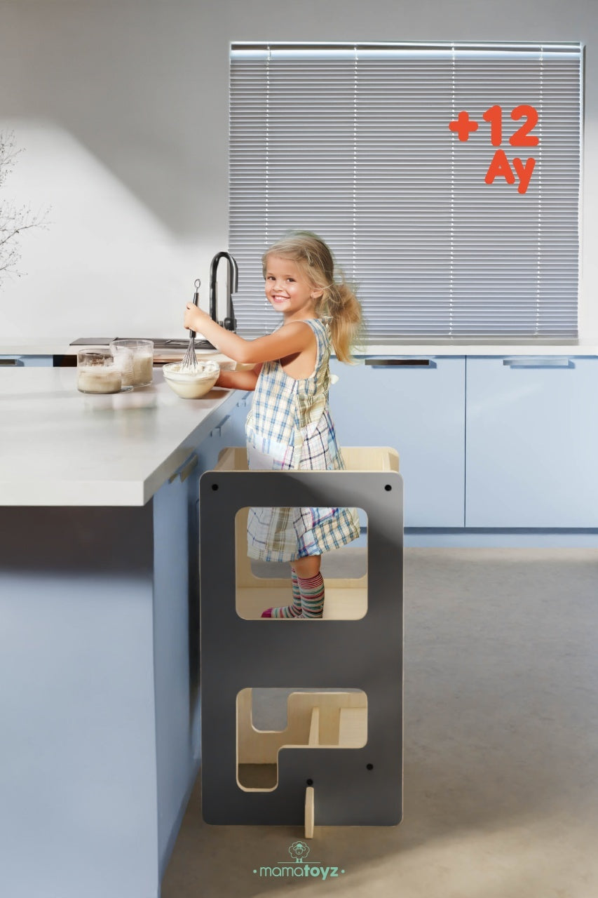 Turn de invatare multifunctional Kule Flip, Gri, MamaToyz [ps:1c6df31b-a699-4a10-89ff-e7e62c06d371]