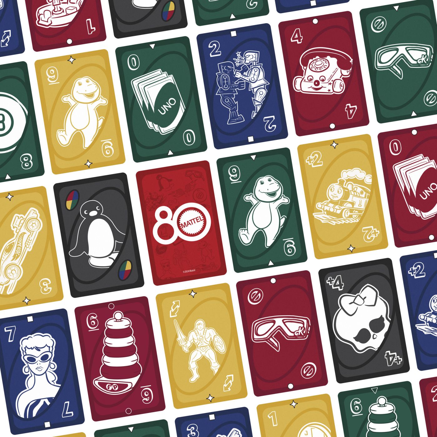 JOC DE CARTI UNO ANIVERSAR 80 DE ANI ROSU RUBIN Mattel - Imagine 4