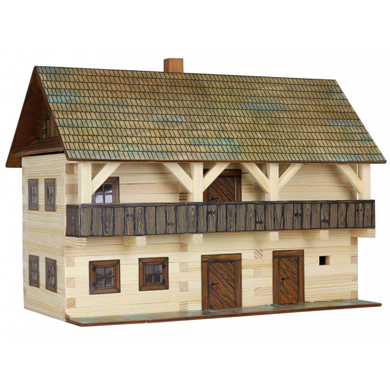 Set constructie arhitectura Casa magistratului, 298 piese din lemn, Walachia [ps:039df36e-71c6-415c-b18f-5b298e882852]
